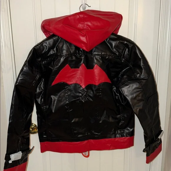 Laverapelle Men's Batman Faux Leather Jacket with Hood and Vest - Picture 4 of 12